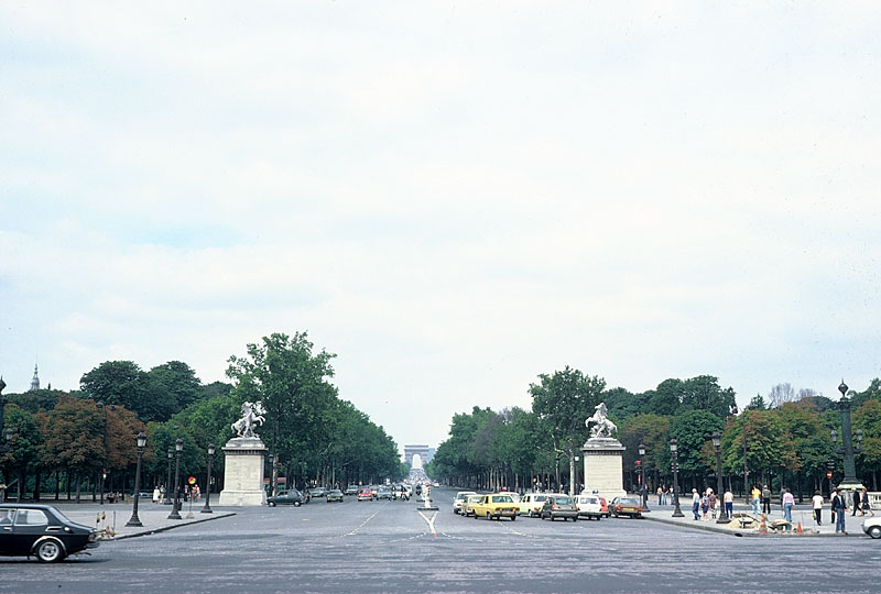 Entrance to Champs-Élysées with Arc of Triumph on
Horizon
