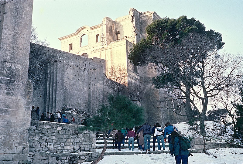 Montmajour Abbey in Winter